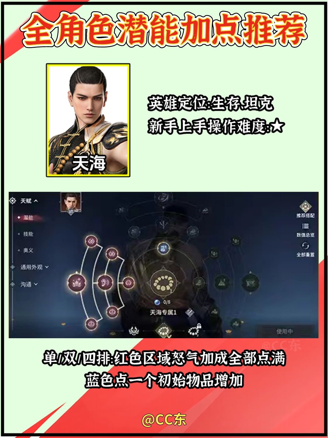全角色潜能加点推荐第二篇 2