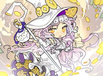 是魔法！她用了魔法！
看这漫天飞舞的钱币，小乙的眼睛都被闪花了
监督们快打开钱袋！准备接受来自莉缇亚的福利~#游戏推荐#白荆回廊#二次元