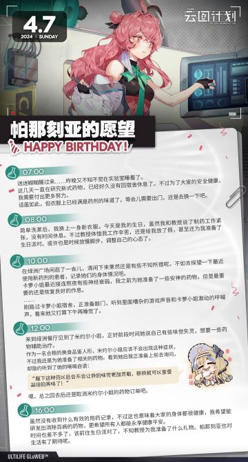 【生日祝福】帕那刻亚生日快乐！