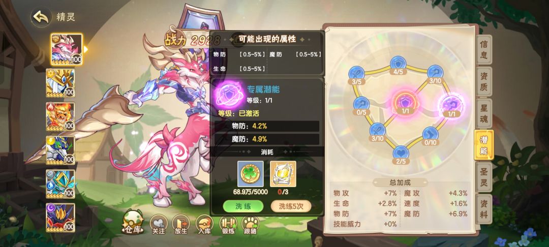 开始捉异种和囤潜能了 2