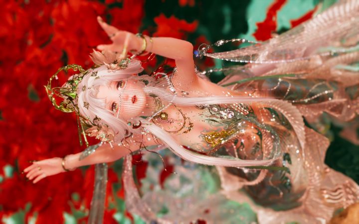 这个点位拍照真的好好看，用神女的裙子染了个敦煌风，但是咱们条件不好，只能用几个染色将就一下了。 #无限暖暖 #无限暖暖九色万相生 #无限暖暖拍照截图