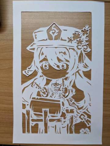 今天的剪纸小游戏做完啦！
堂主，可爱~\(≧▽≦)/~