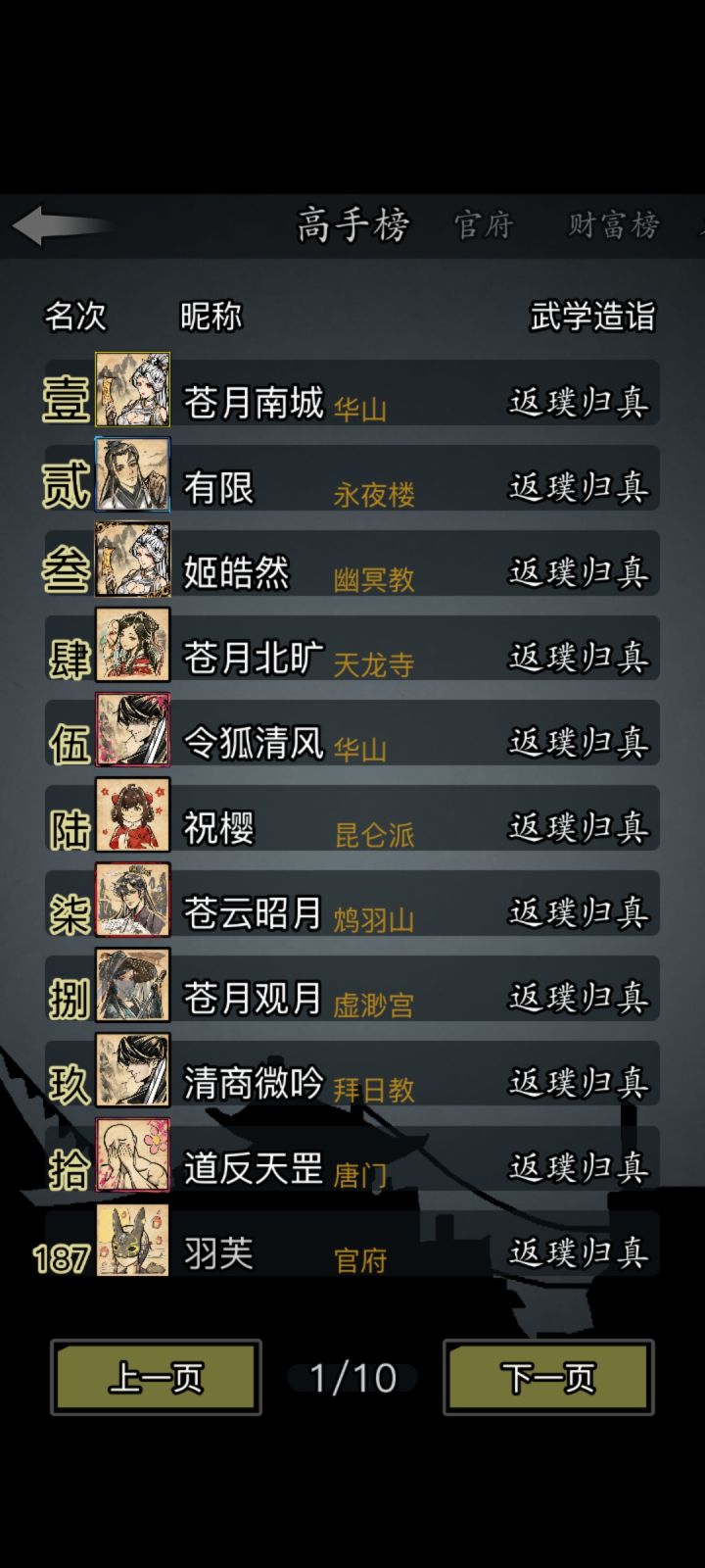 魔影初现五,依旧官府“门派套”截图