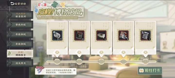 这个博物馆日活动的全服热度是锁死了没有么???截图