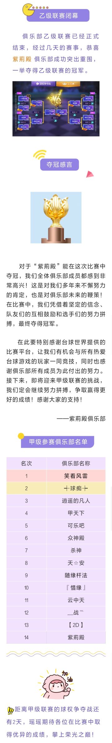 第十五届乙级联赛冠军 | 紫荊殿