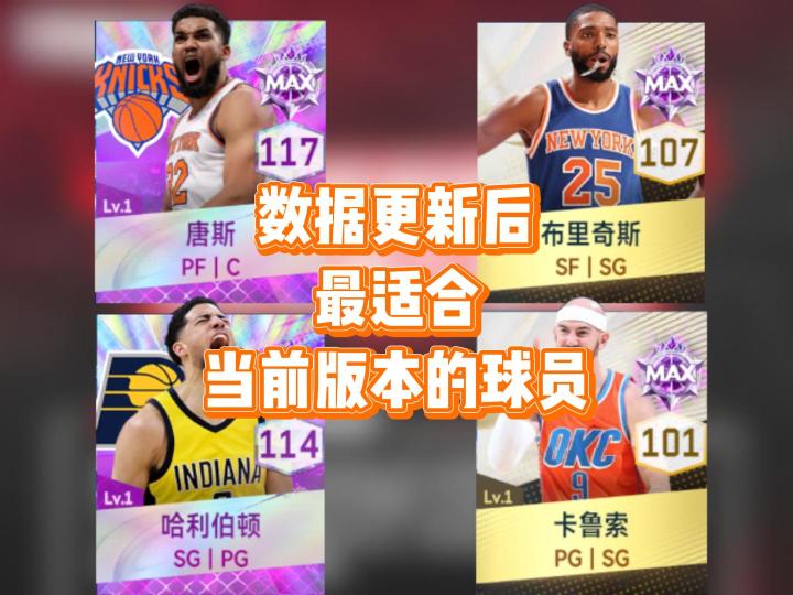 数据更新后,最适合当前版本的球员截图