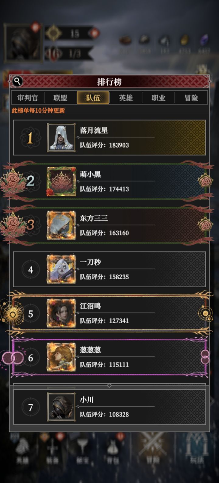 关于低战力爬塔的一些问题。截图