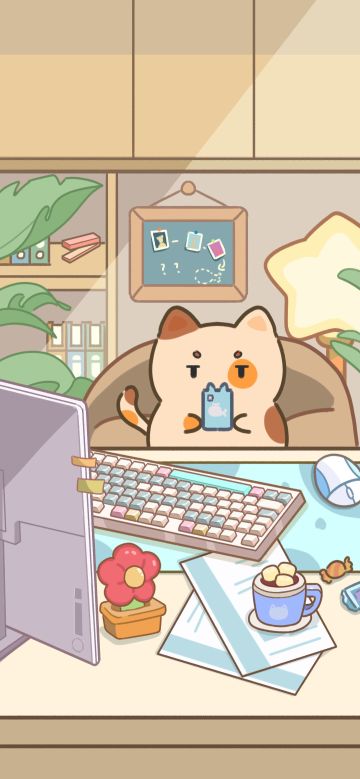 【壁纸派送】把打工猫猫揣进屏幕里