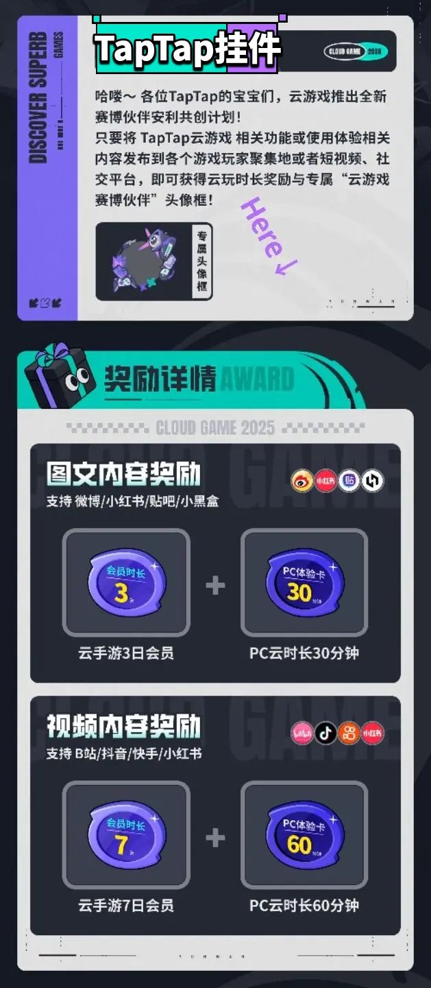 【云游戏赛博伙伴限定–TapTap专属头像框】 1