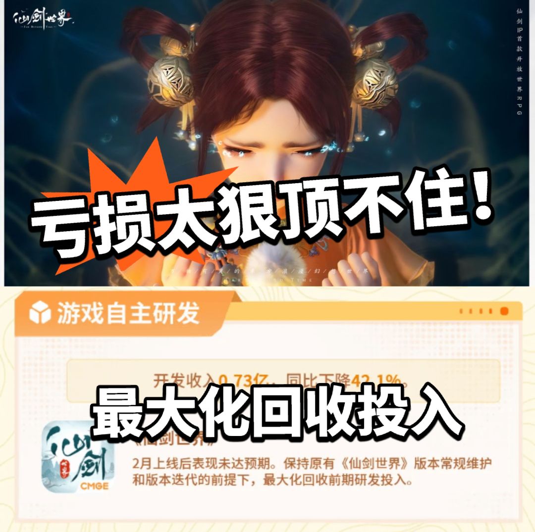 仙剑世界:亏损太严重!要回收投入 1