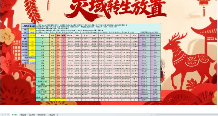 战场计算表,加群可下载使用截图