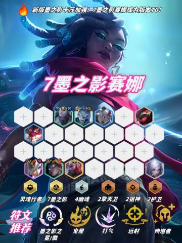 【画之灵 】7墨之影赛娜！现版本T0阵容！