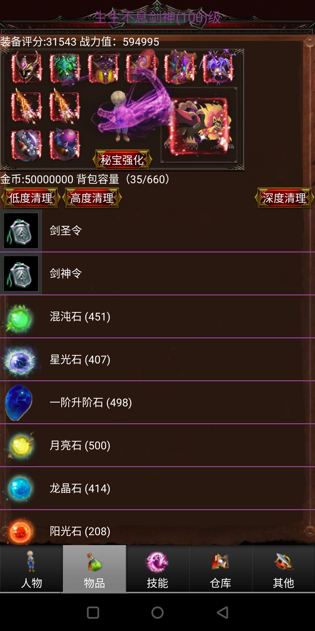 口袋剑神二,可惜只到100级 1