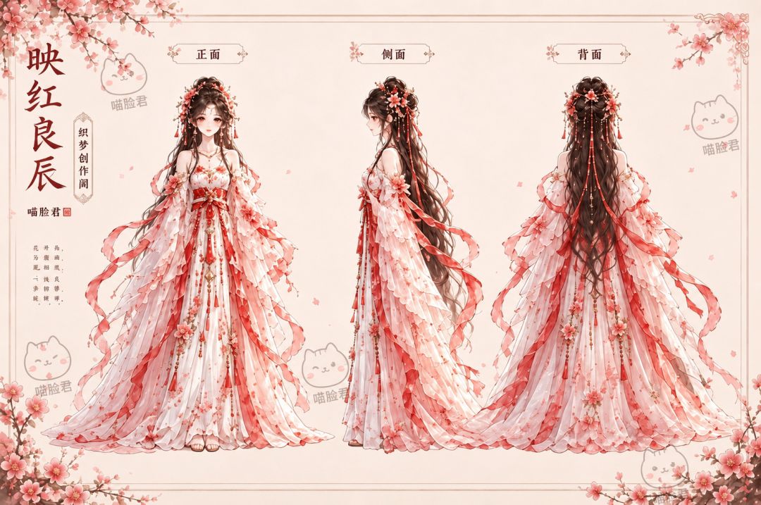 游戏角色设计稿🌺映红良辰·千金 2