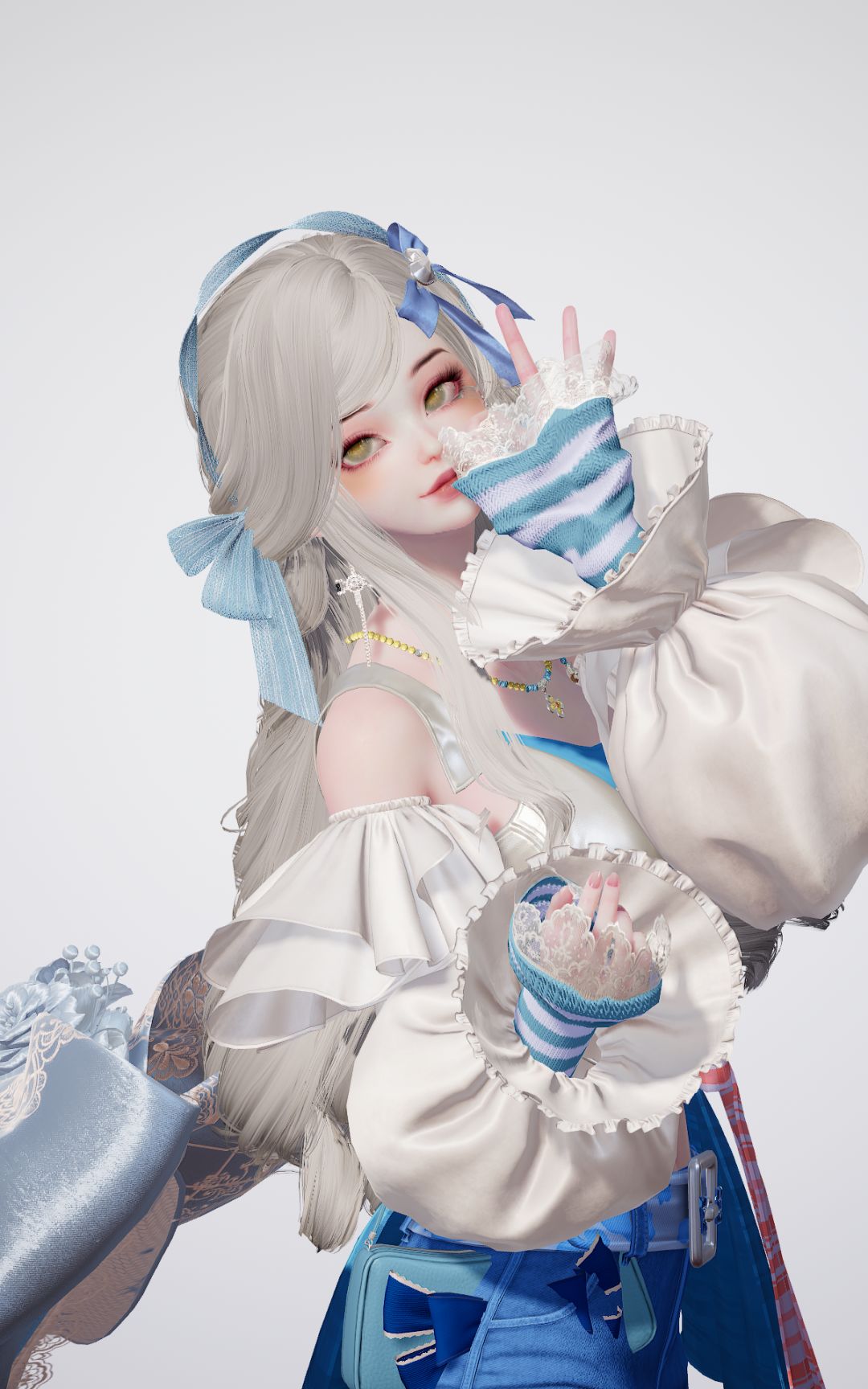 OOTD蓝粉 2