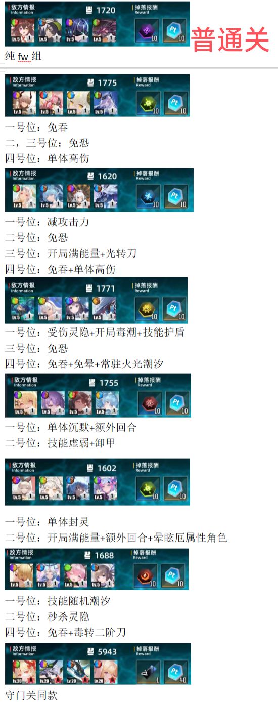 光厄周(1.27-2.2)超弦敌人配置 3