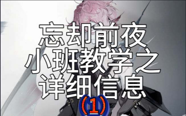 忘却前夜小班教学之详细信息(1)截图