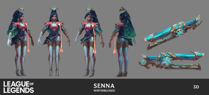 【北极星神 赛娜】皮肤设计稿公布 7