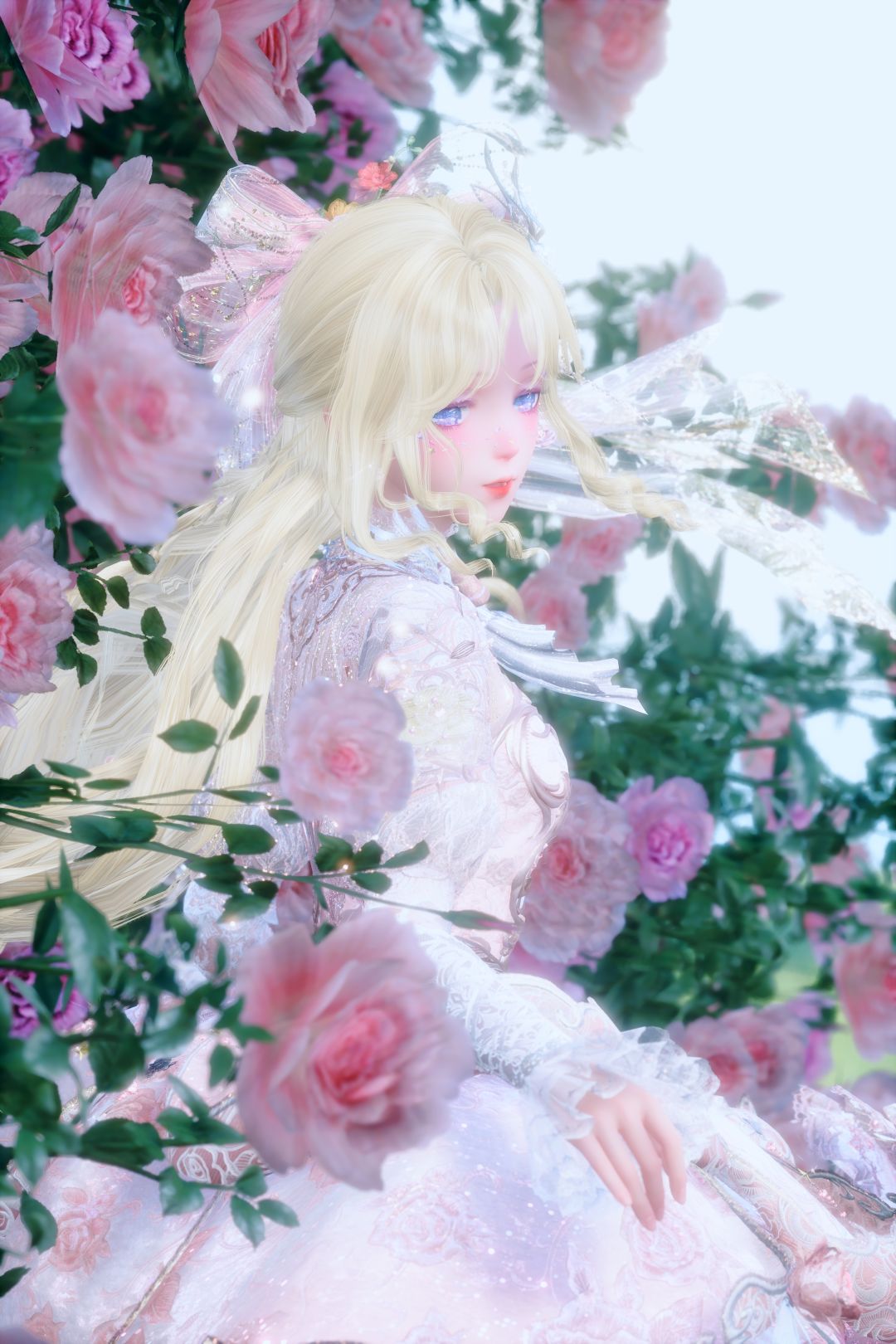 满园玫瑰盛放,落一襟朦胧花香 2