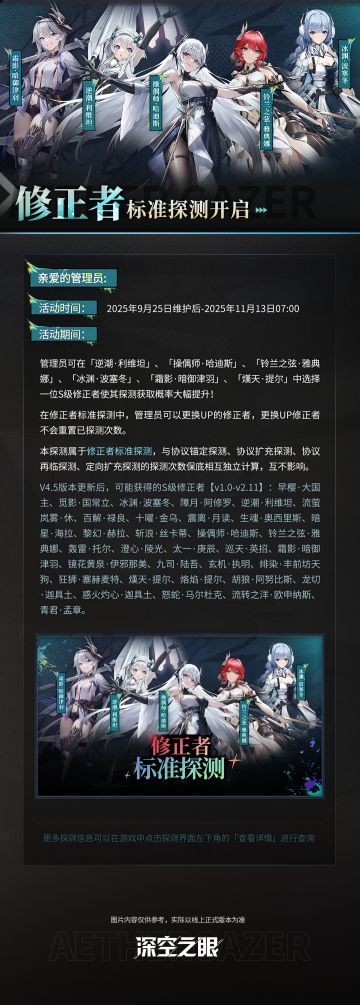 修正者标准探测开启