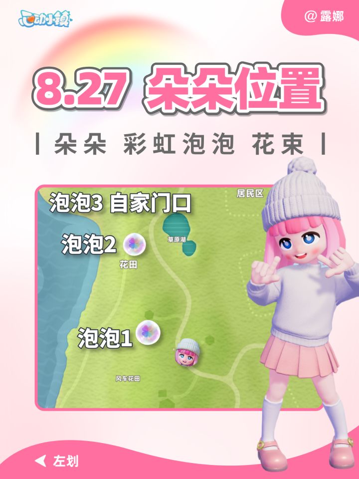 8月27日 彩虹朵朵位置 彩虹泡泡花束位置截图