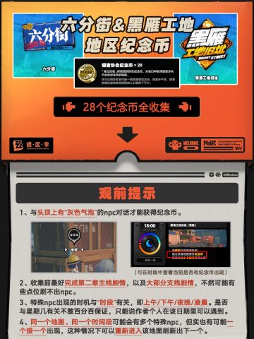【1.0攻略征集】六分街、黑雁工地旧址28个协会纪念币全收集