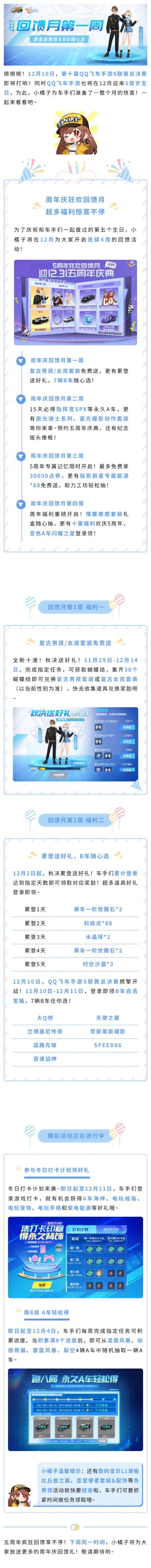 5周年庆预热第一弹 ，狂欢回馈月开启！周周有福利！