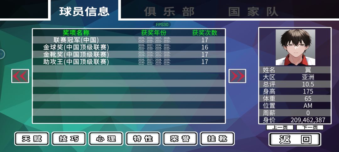 大空翼退役力 1