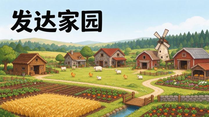 慢慢种田,把空地建成繁华家园截图