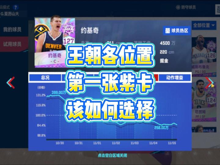 全员身价下滑,王朝各位置第一张紫卡该如何选择截图