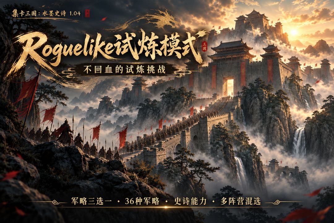 【集卡三国:水墨史诗】Roguelike试炼模式已上线|整军试炼 1