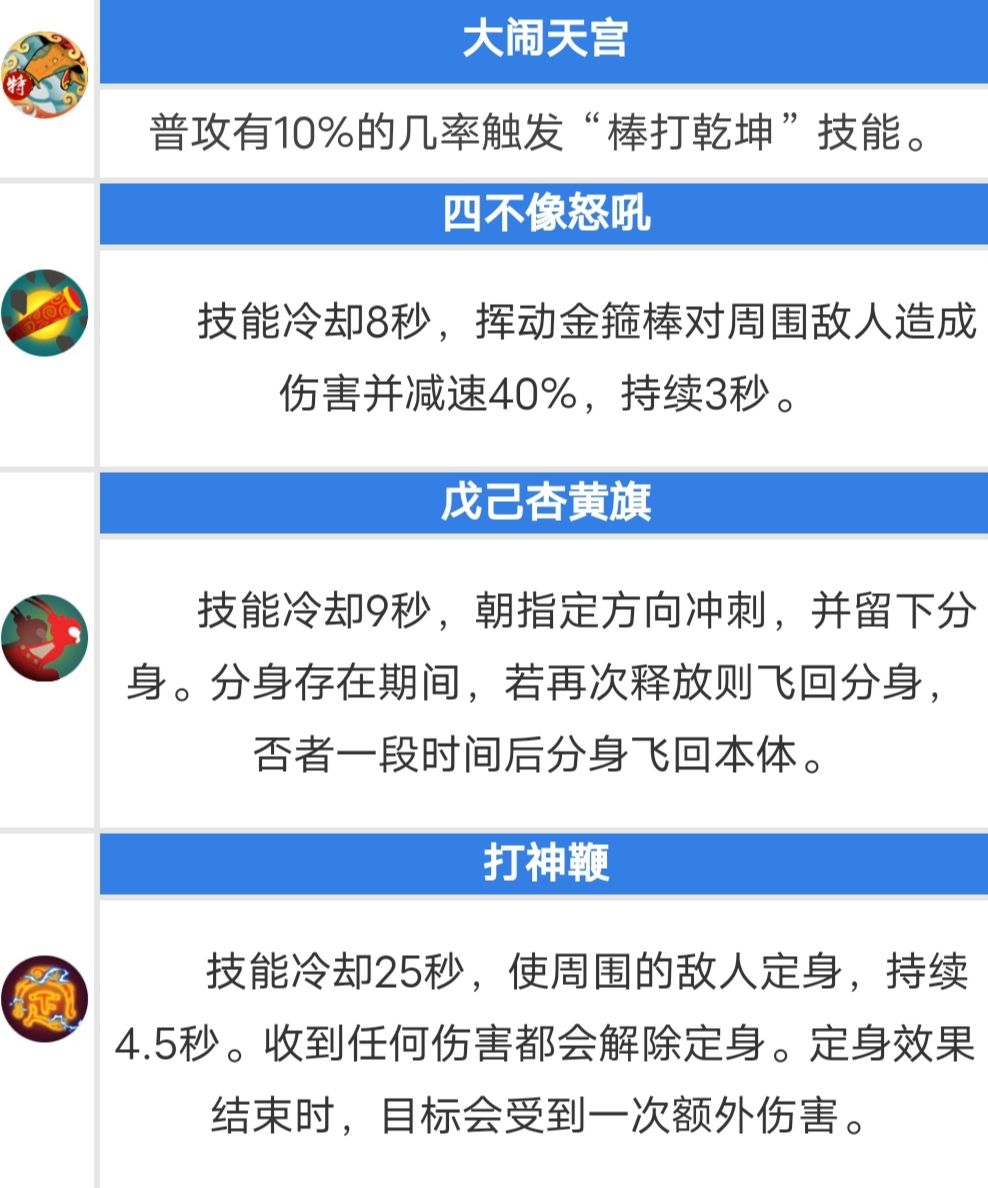 闹闹天宫英雄孙悟空及技能 2