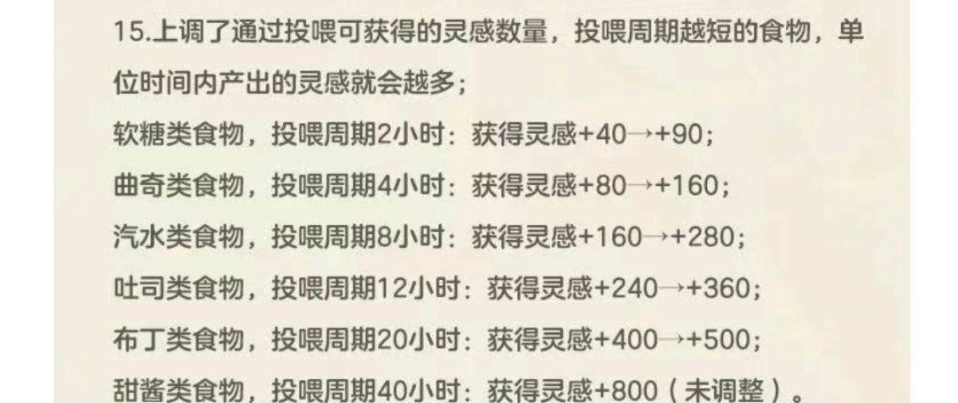 洛克王国上调通过投喂可获得的灵感数量 1