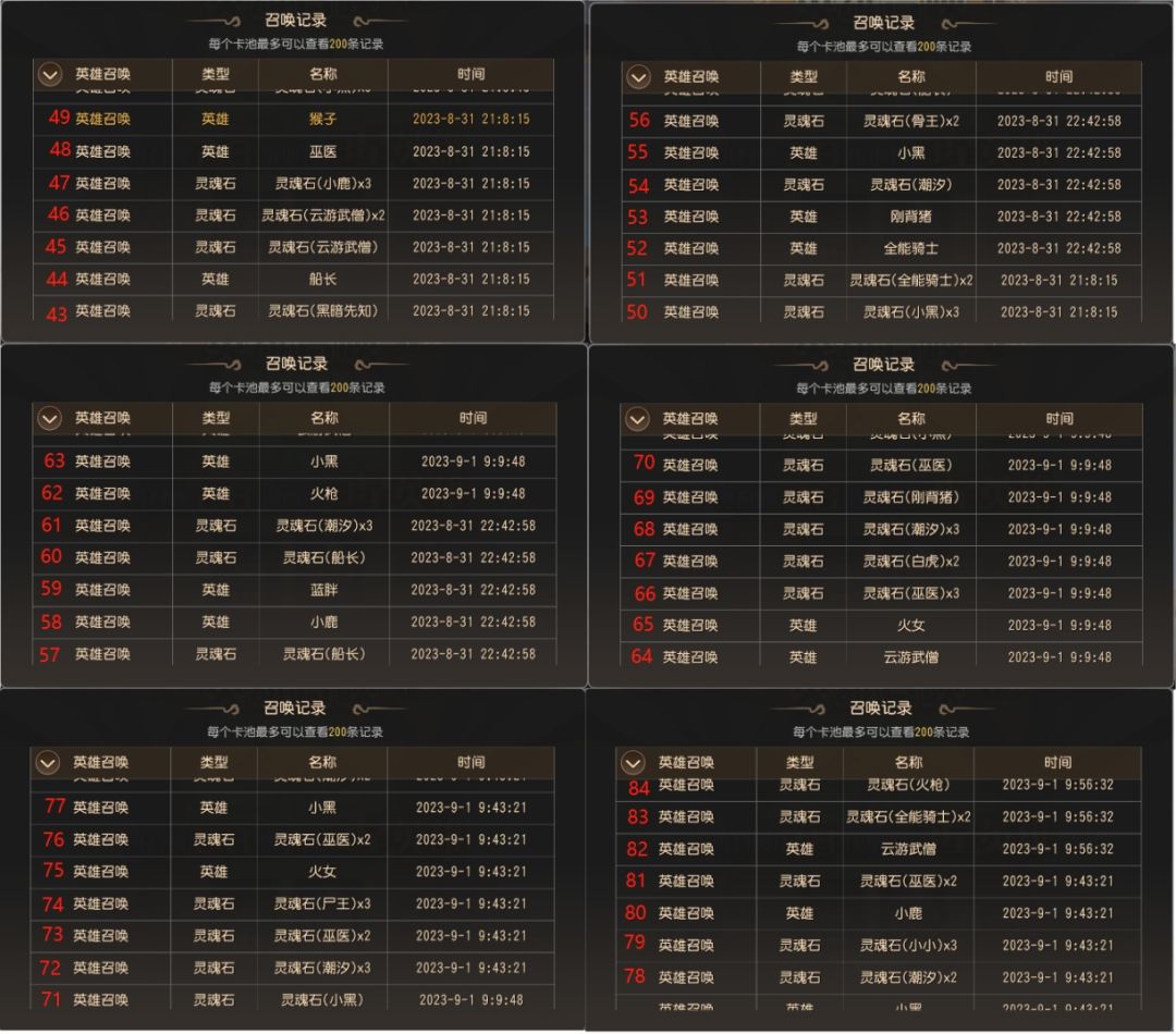 连续五十抽没有一个3星⭐ 2