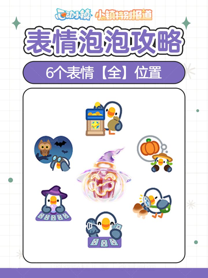 心动小镇|万圣泡泡 6个表情位置全图攻略截图