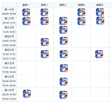 分享一下我的课表