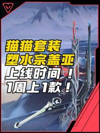 塑水宗、盖亚、猫猫套装上线时间，瓦手1周上线1款新套装！