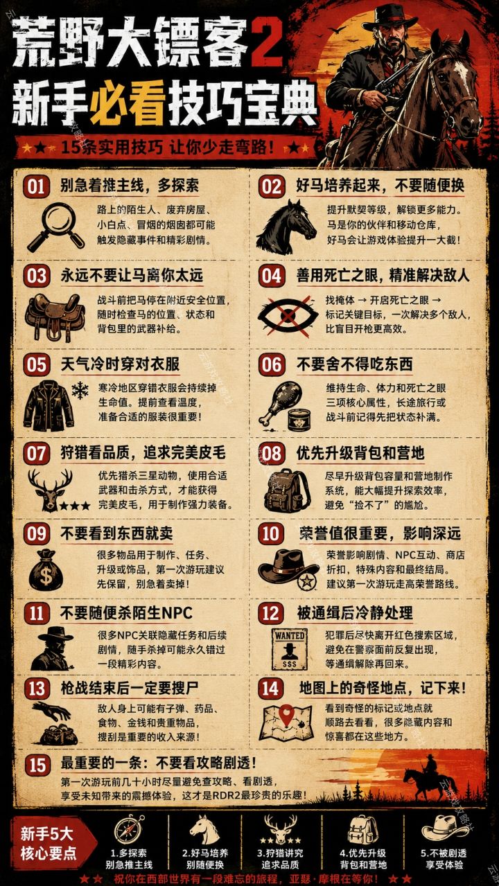 荒野大镖客2新手必看!截图