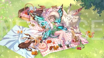 影之诗国服“绿意野餐·霏璃”主界面预览