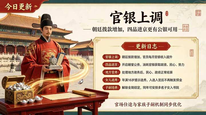 《重生之古代人生》官银更新|Bug修复截图