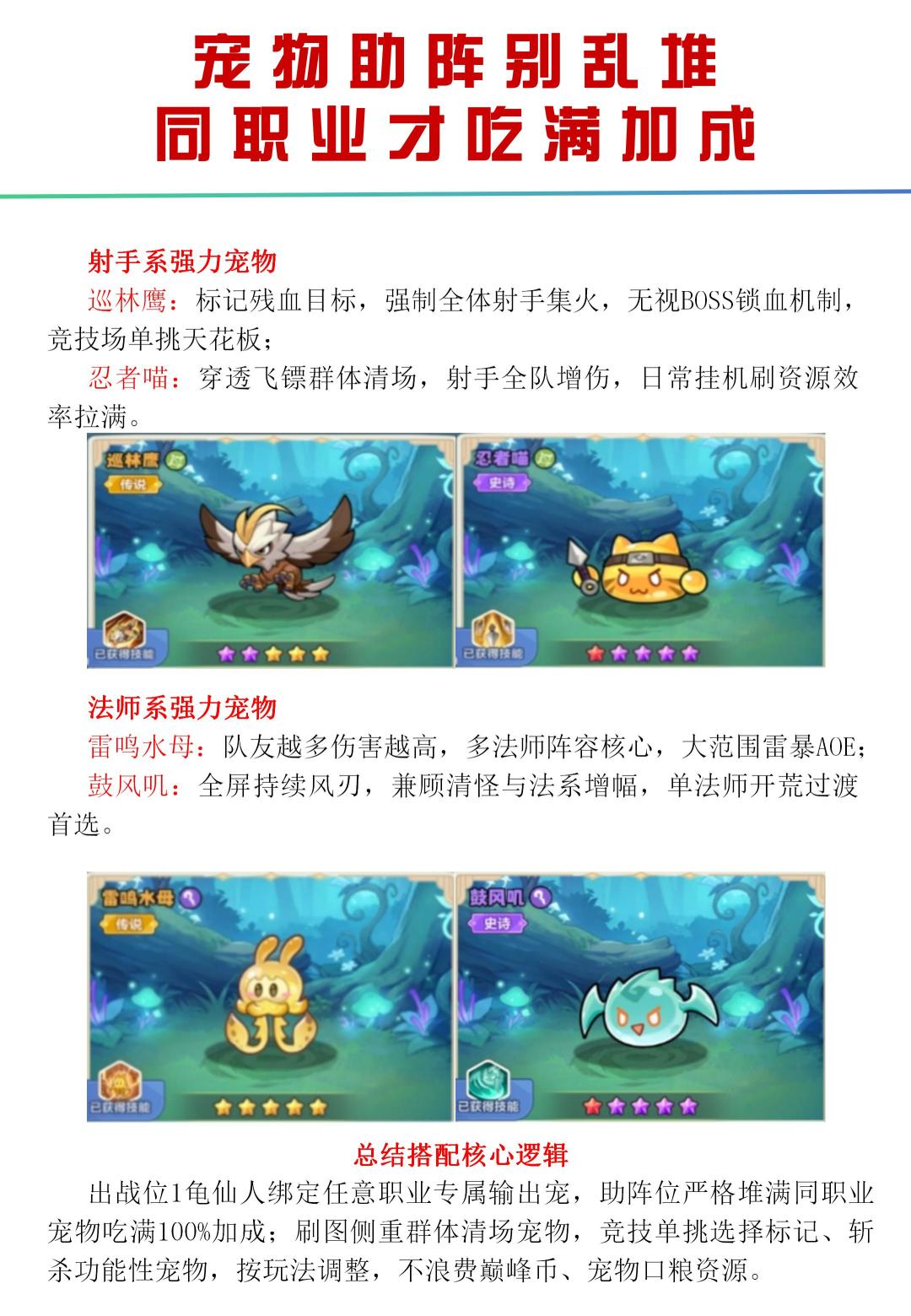 宠物助阵别乱堆!同职业才吃满加成! 3