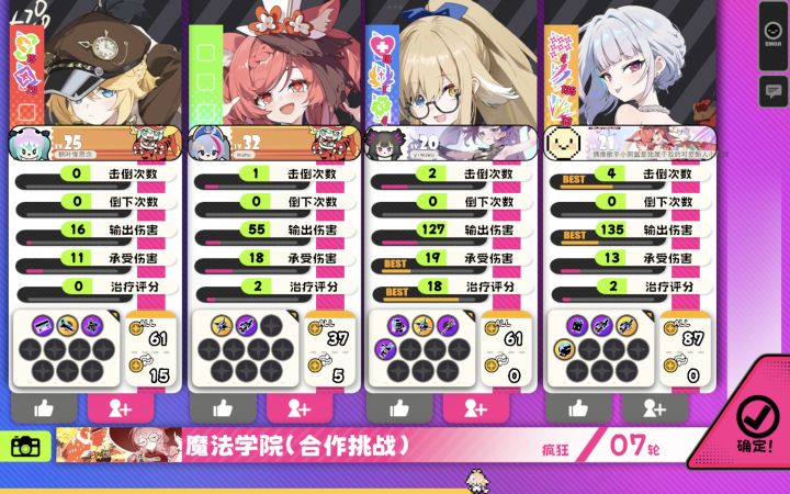 纪念一下野队速通7回合截图