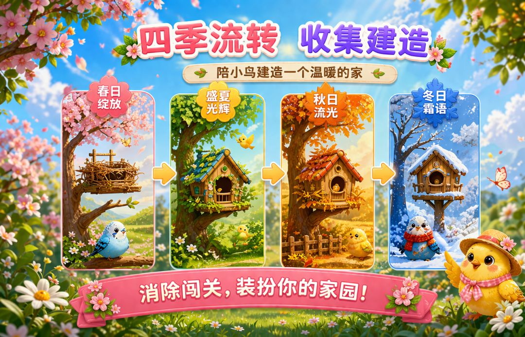 轻松消一消,四季筑个家 2