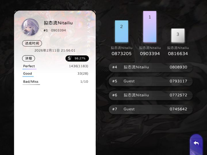 破我自己的记录了截图