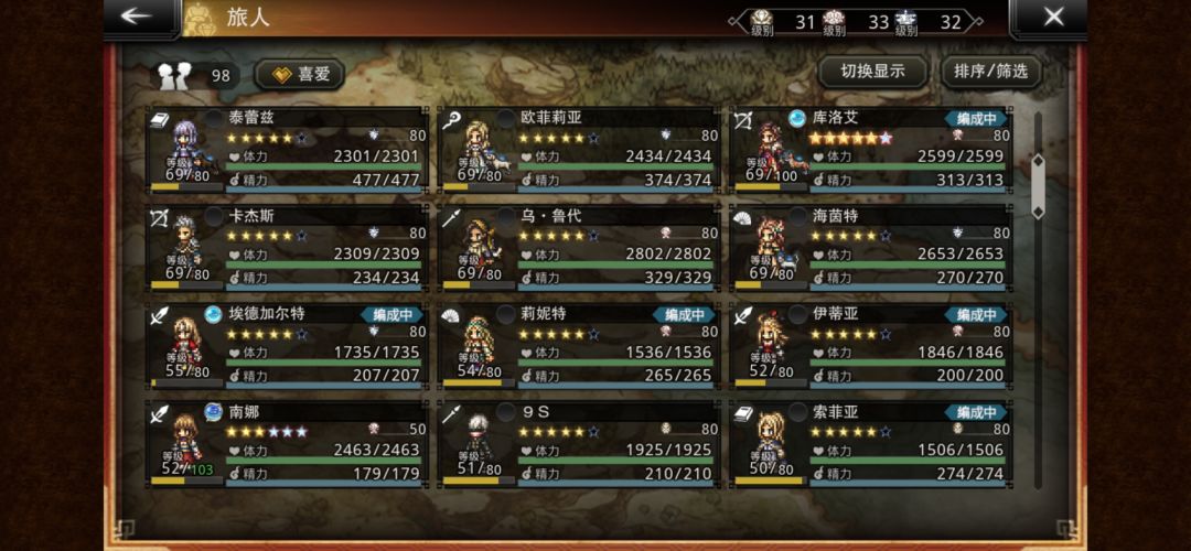 大佬帮我看下,那些角色值得培养 2