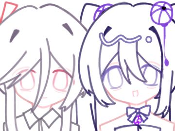 好像画小白和小美双人的有点少（？）