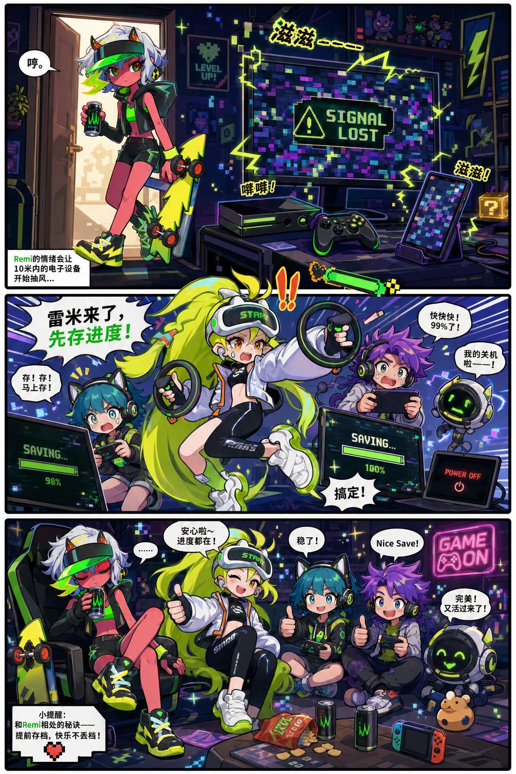 用AI把雷米的好感故事做成了小漫画UwU 1