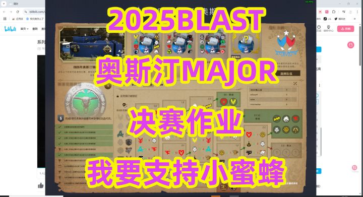 2025BLAST奥斯汀MAJOR总决赛作业,我要支持小蜜蜂截图