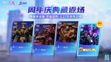 返场投票结果公布，周年庆典藏返场确认！