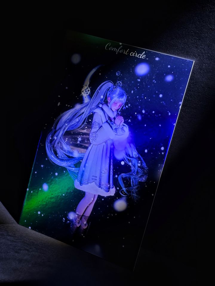 把给女儿照片制成了明信片截图
